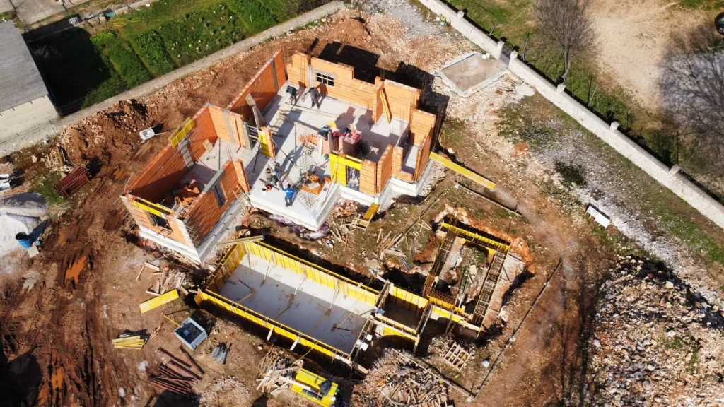 Temelji bazena — Vila s bazenom za turistički najam, Šibenik